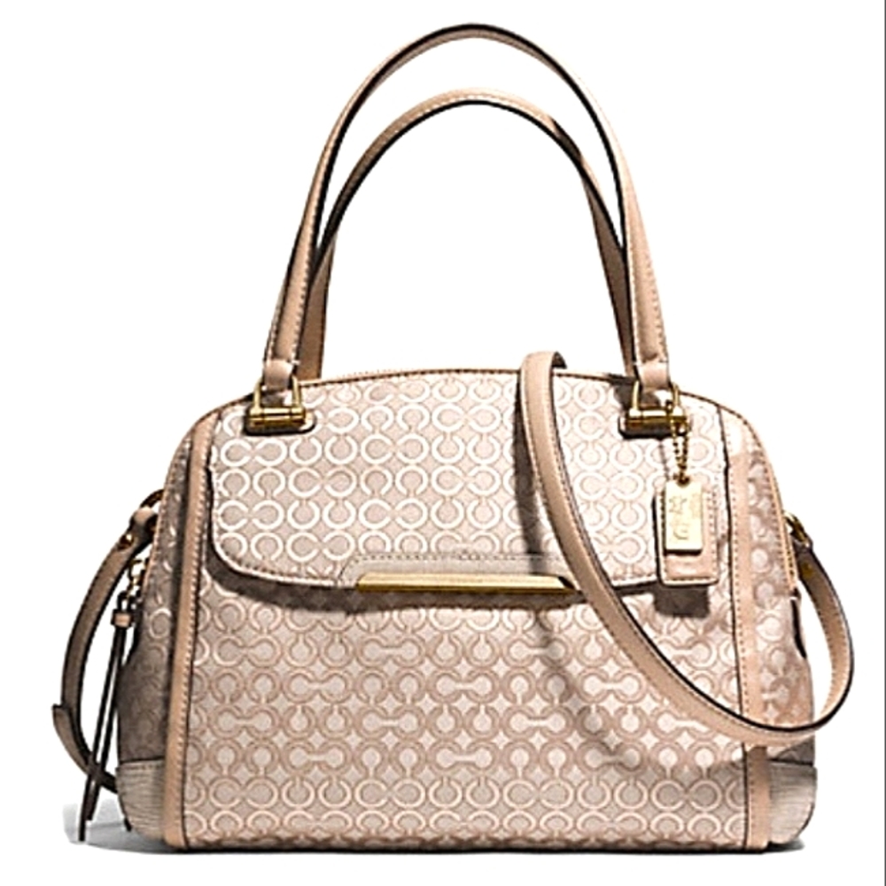 Like New☆COACH Madison OP Art Pearlescent "GEORGIE" Convertible Speedy Satchel☆